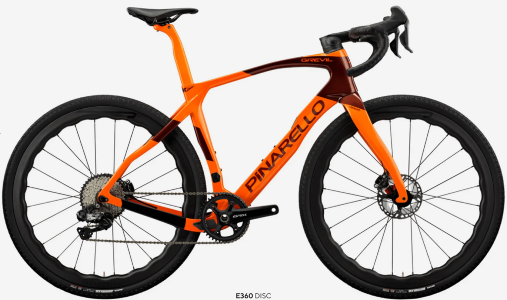 Pinarello Grevil F9 Gravel Bike with Princeton Grit Wheelset – Orange